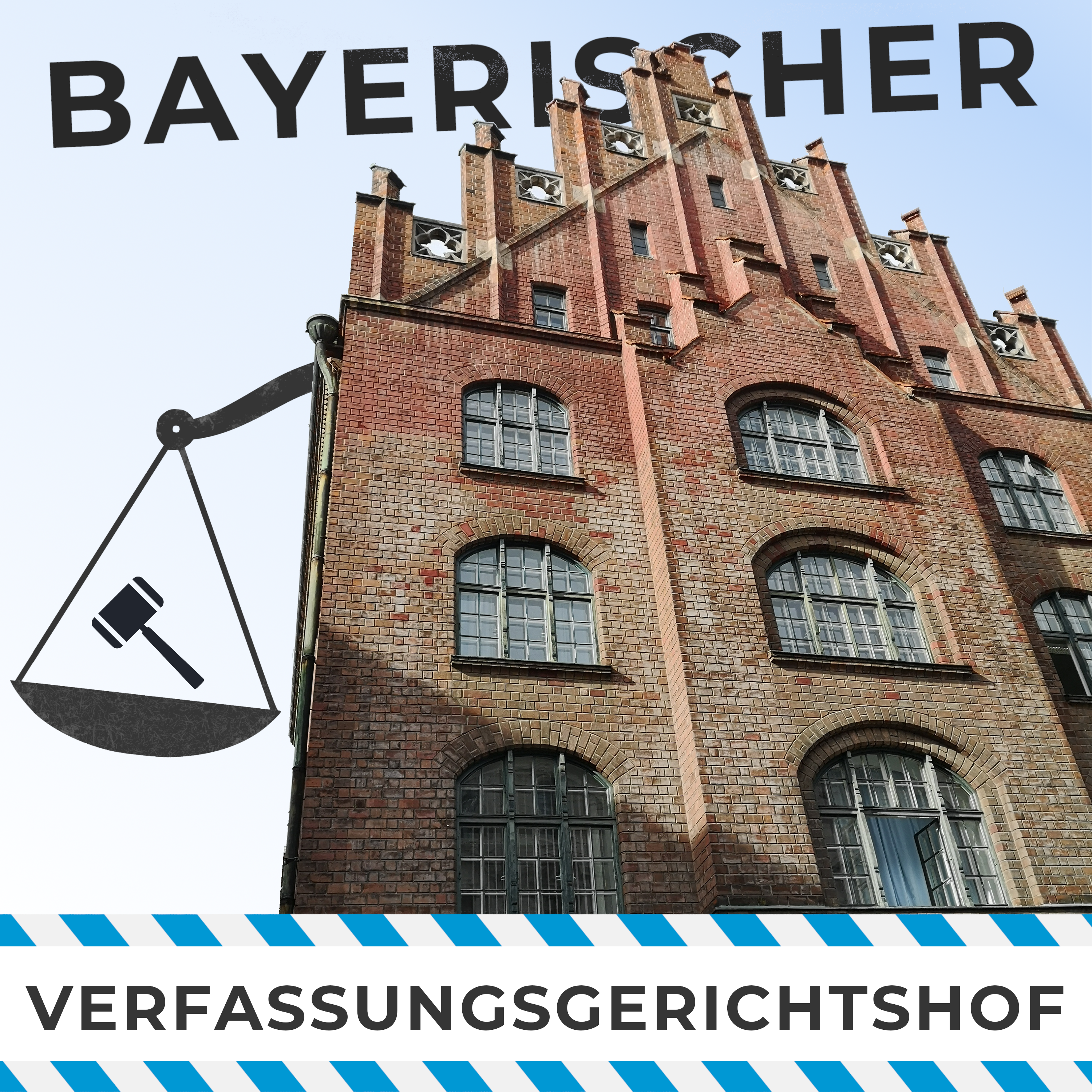 Logo mit Gebäude des Bayerischen Verfassungsgerichtshofs und Schriftzug